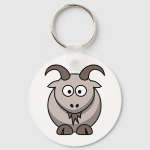 Pale goat key ring