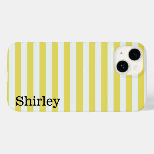 Pale Gold and White Stripes by Shirley Taylor Case-Mate iPhone 14 Case