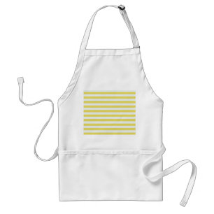 Pale Gold And White Stripes by Shirley Taylor Standard Apron