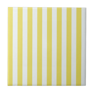 Pale Gold and White Stripes by Shirley Taylor Tile