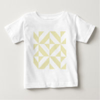 Pale Gold Geometric Deco Cube Pattern