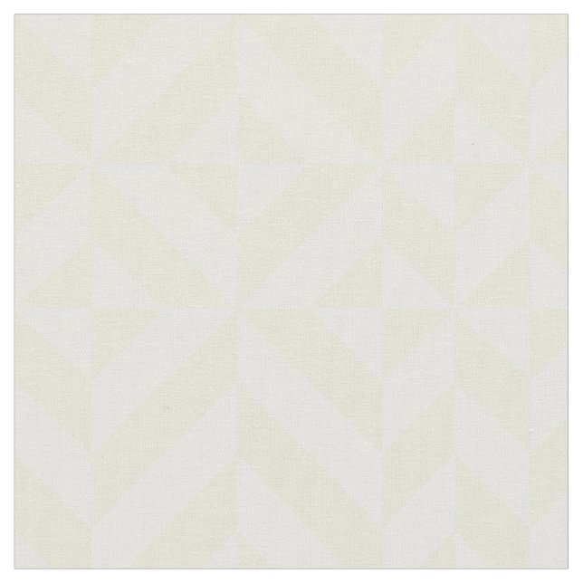 Pale Gold Geometric Deco Cube Pattern Fabric (Close Up)