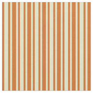 Pale Goldenrod & Chocolate Striped/Lined Pattern Fabric