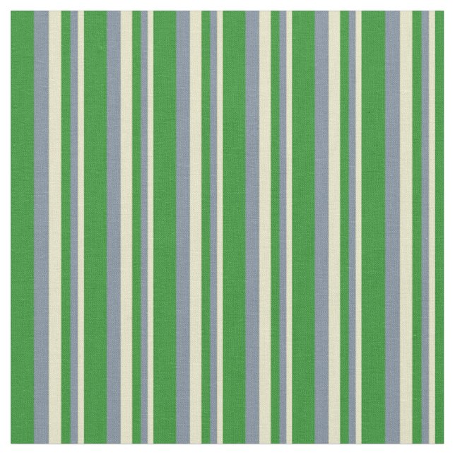 Pale Goldenrod, Light Slate Grey & Forest Green Fabric (Close Up)
