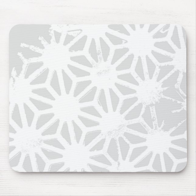 Pale gray geometric pattern mouse pad (Front)