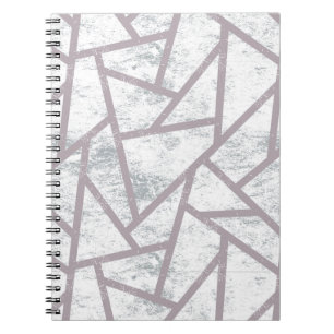 Pale gray mosaic pattern notebook