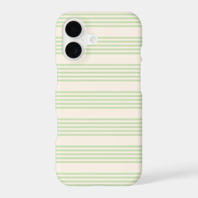 Pale green and beige five stripes pattern (Back)