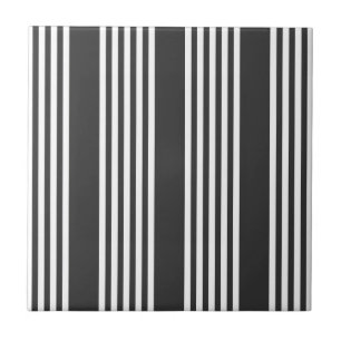 Pale green and beige five stripes pattern ceramic  tile