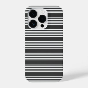 Pale green and beige five stripes pattern iPhone 1 14 Pro Case