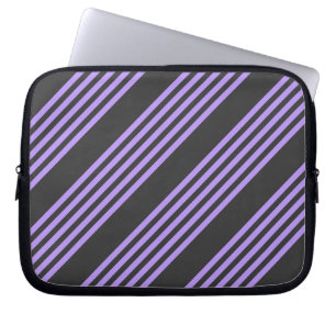 Pale green and beige five stripes pattern laptop s sleeve