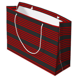 Pale green and beige five stripes pattern large gi gift bag