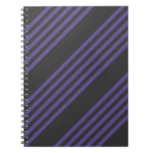 Pale green and beige five stripes pattern notebook