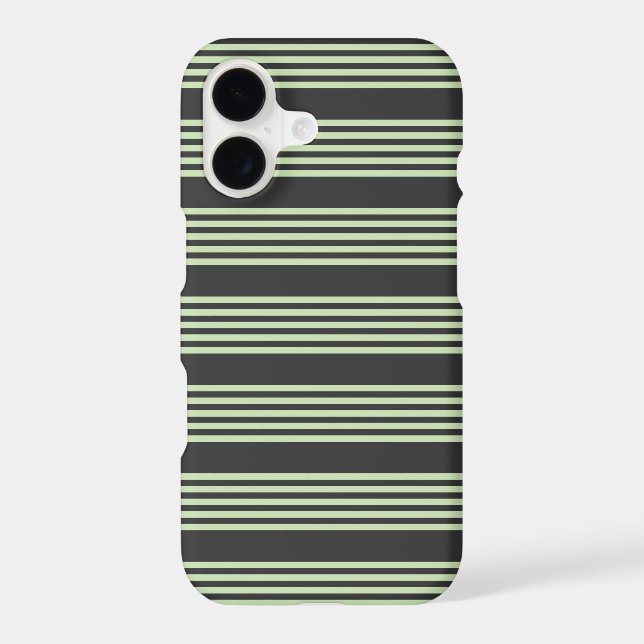 Pale green and charcoal five stripes pattern (Back)