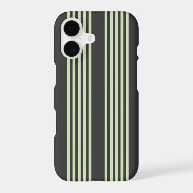 Pale green and charcoal five stripes pattern (Back)