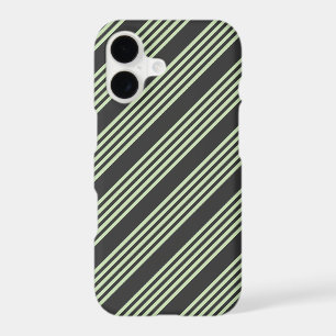 Pale green and charcoal five stripes pattern