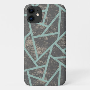 Pale green and gray mosaic pattern Case-Mate iPhone case