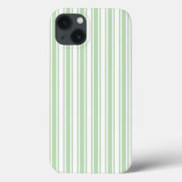 Pale green and white candy stripes Case-Mate iPhon