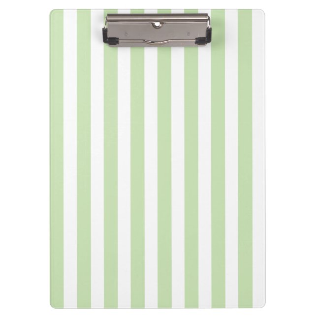Pale green and white candy stripes clipboard (Front)