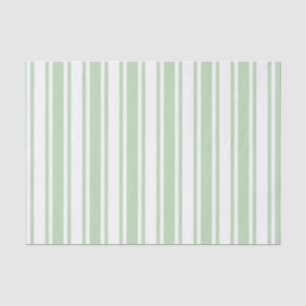 Pale green and white candy stripes tissue paper