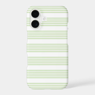 Pale green and white five stripes pattern