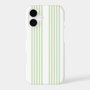 Pale green and white five stripes pattern