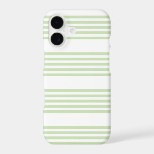 Pale green and white five stripes pattern