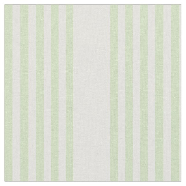 Pale green and white five stripes pattern fabric (Close Up)