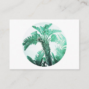 Pale Green Banana Tree Palm Leaves Enclosure Card