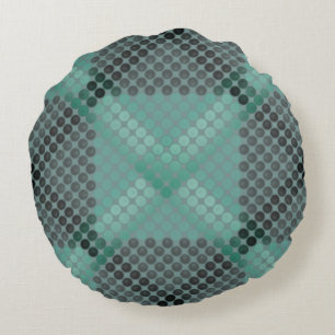 Pale green circle or balls texture, forming square round cushion