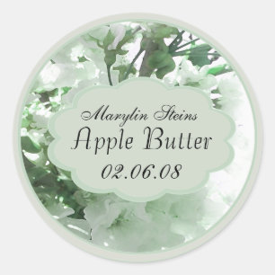 pale green floral canning labels