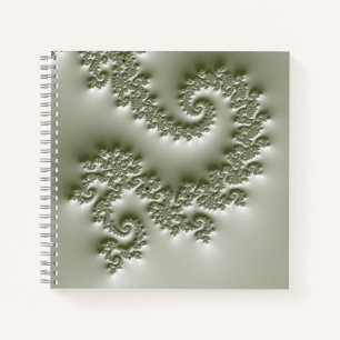 Pale green fractal notebook