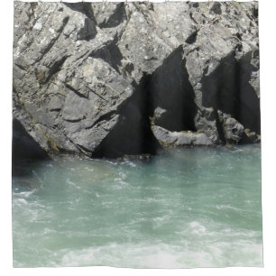 Pale Green Granite Spa Shower Curtain