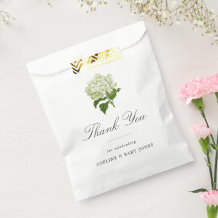 Pale Green Hydrangea Elegant Baby Boy Shower Favour Bags