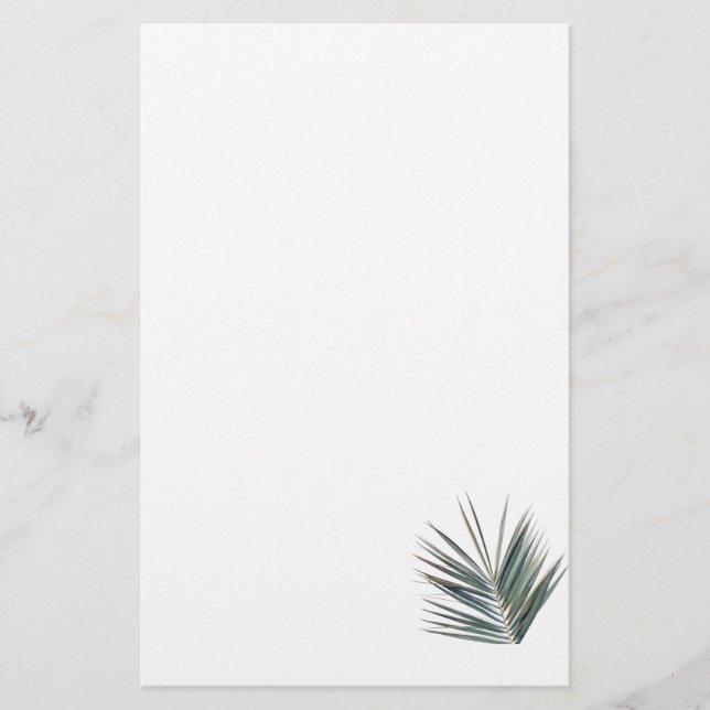 Pale green leaf stationery (Front)