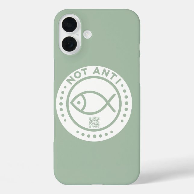 Pale green NotAntiFish phone case (Back)