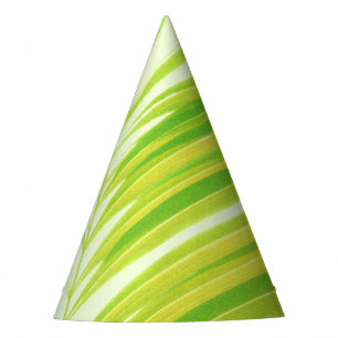 Pale Green Pastel Palm Leaves Party Hat