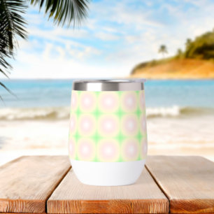 Pale Green Rose White 3D Optical Gradient Pattern