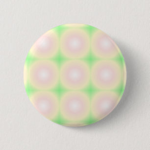 Pale Green Rose White 3D Optical Gradient Pattern 6 Cm Round Badge