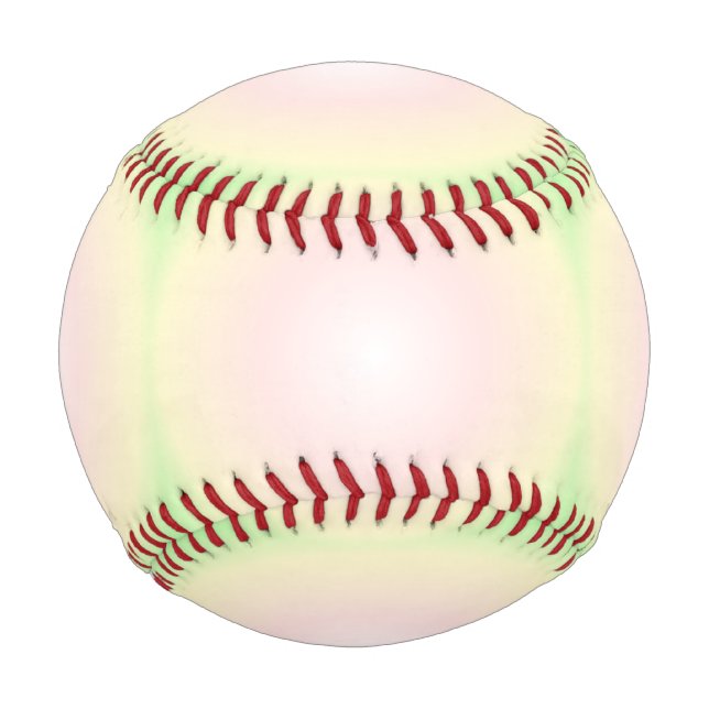 Pale Green Rose White 3D Optical Gradient Pattern Baseball (Front)