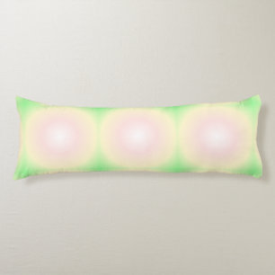 Pale Green Rose White 3D Optical Gradient Pattern Body Cushion