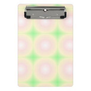 Pale Green Rose White 3D Optical Gradient Pattern Mini Clipboard
