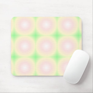 Pale Green Rose White 3D Optical Gradient Pattern Mouse Pad