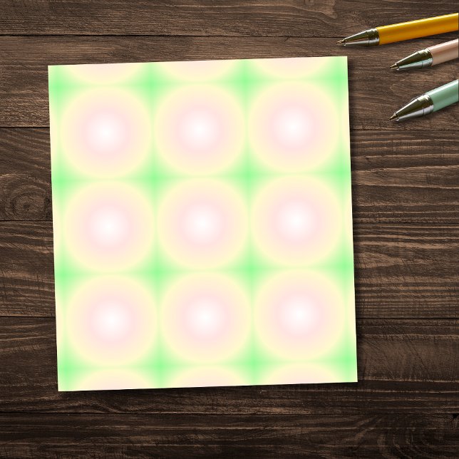 Pale Green Rose White 3D Optical Gradient Pattern Notepad (Creator Uploaded)