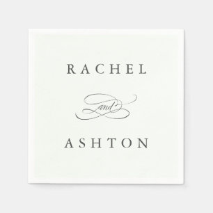 Pale Green Simple Elegant Wedding Napkins