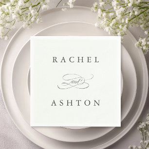 Pale Green Simple Elegant Wedding Napkins