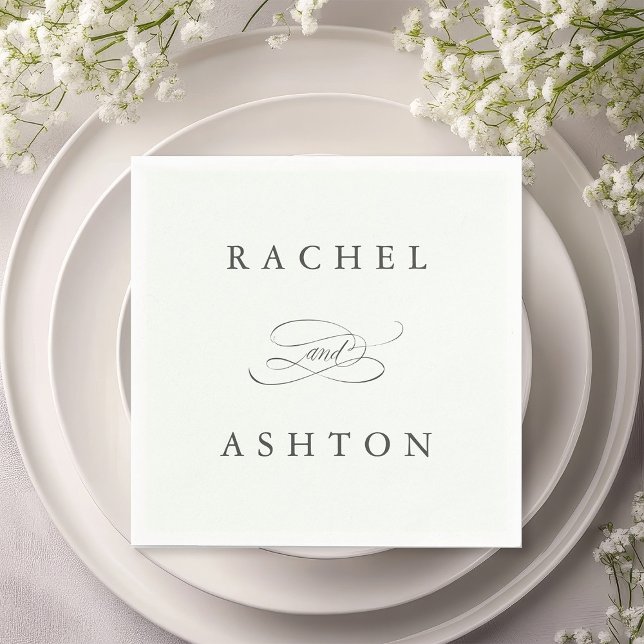 Pale Green Simple Elegant Wedding Napkins (Creator Uploaded)