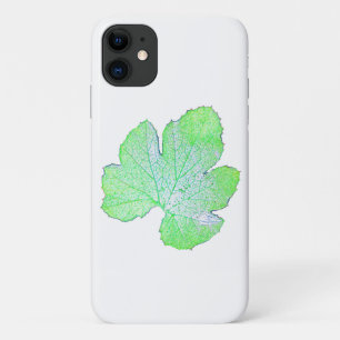 Pale Green Squash Leaf Texture iPhone 11 Case