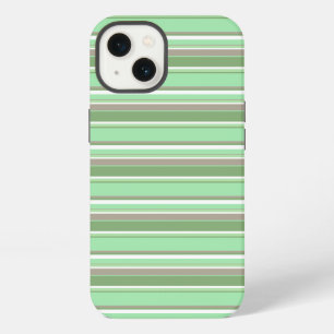 Pale green stripes Case-Mate iPhone case