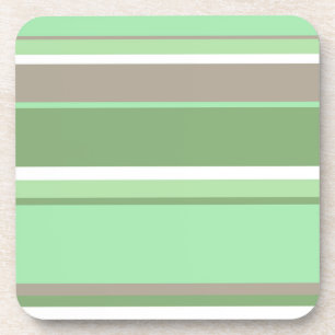 Pale green stripes coaster