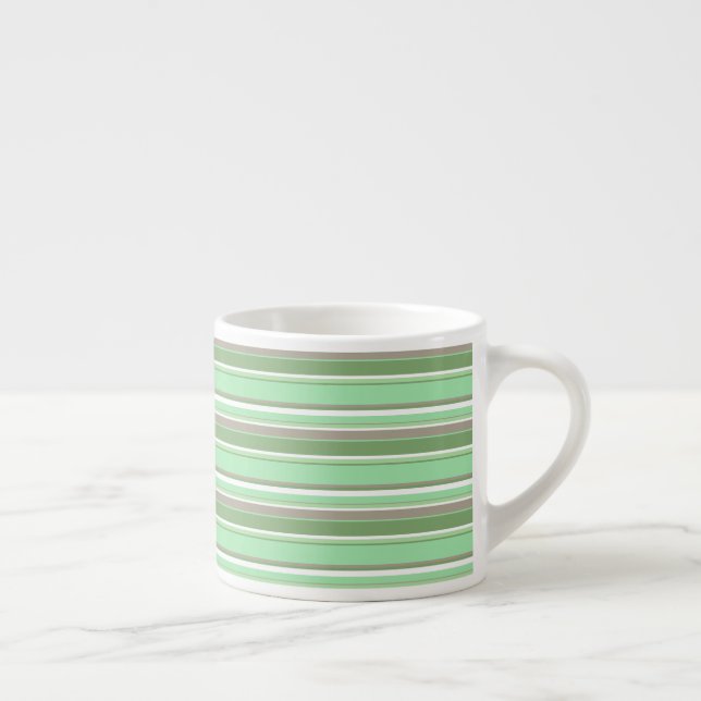 Pale green stripes espresso cup (Right)